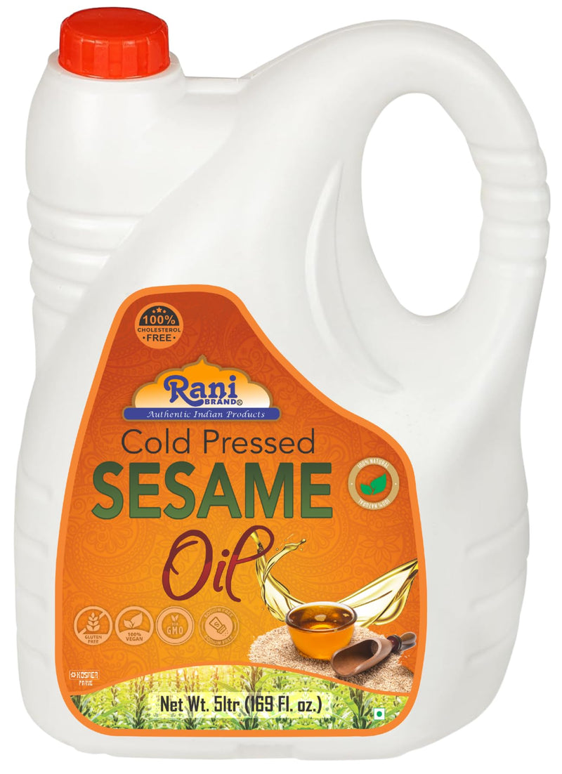 Rani Sesame Oil 169 Ounce (5 Liter) Cold Pressed | 100% Natural | NON-GMO | Kosher | Vegan | Gluten Free