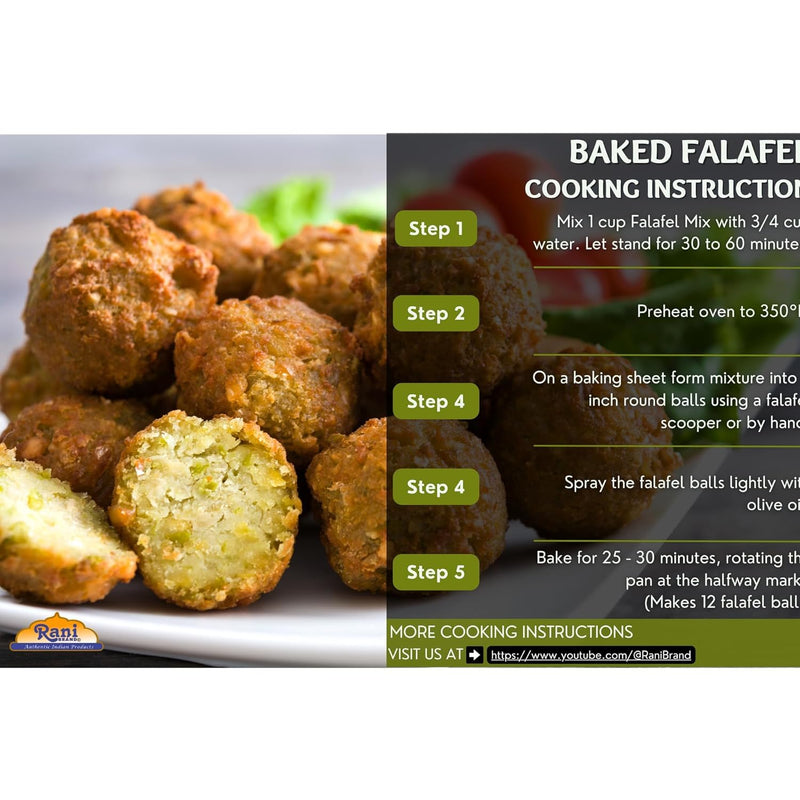 Rani Falafel Mix (Chickpeas & Spices Blend for Falafel) 48oz (3lbs) 1.36kg PET Jar ~ All Natural | Gluten Friendly | NON-GMO | Kosher | Indian Origin