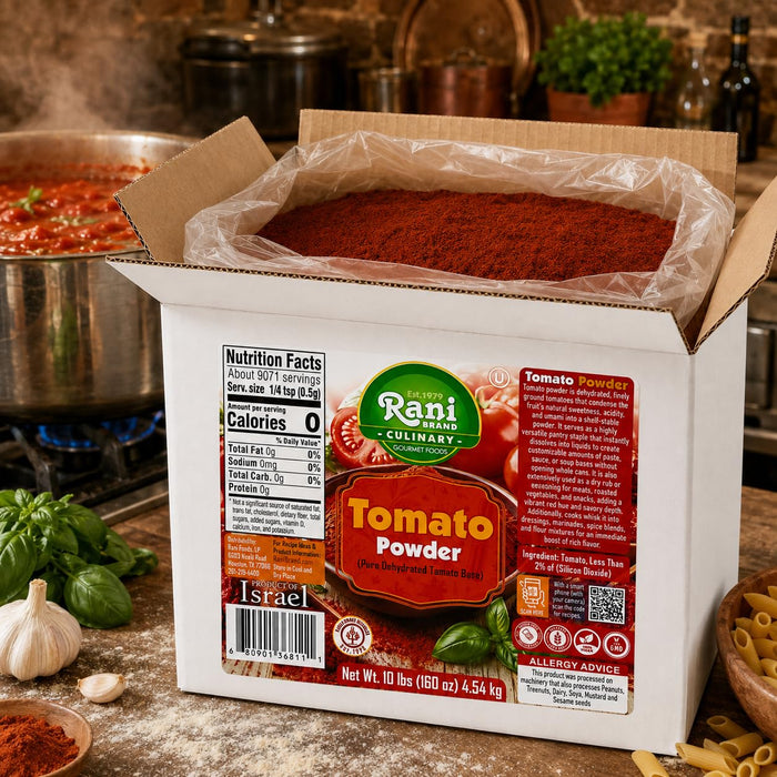 Rani Tomato Powder (Pure Dehydrated Tomato Base) 160oz (10lbs) 4.54kg Bulk Box ~ Gluten Free | NON-GMO | Kosher | Vegan | Sodium Free | Product of Israel