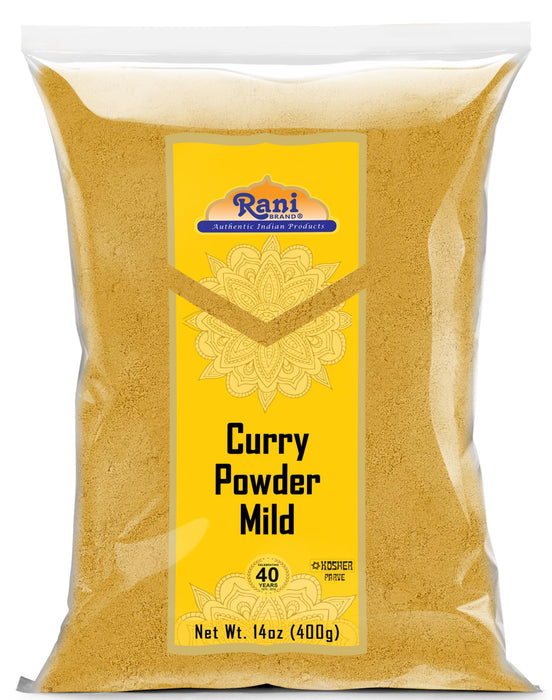 Rani Curry Powder Mild Natural 10-Spice Blend 400g (14oz) ~ Salt Free | Vegan | No Colors | Gluten Friendly | NON-GMO | Kosher | NO Chili or Peppers