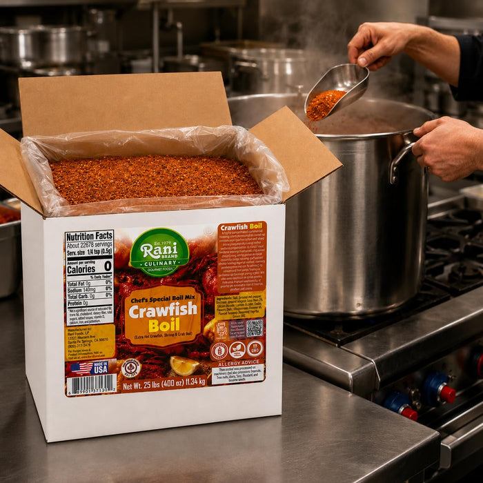 Rani Crawfish Boil (Extra Hot Crawfish, Shrimp & Crab Boil) 400oz (25lbs) 11.34kg Bulk Box ~ Gluten Free | NON-GMO | Kosher | Vegan | Product of USA