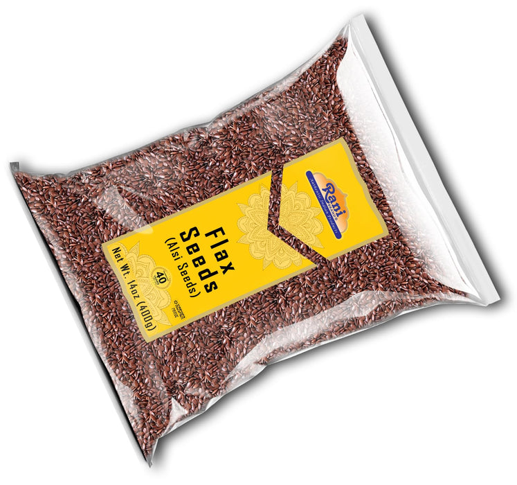 Rani Flax Seeds Whole Raw (Alsi, Linum usitatissimum) 14oz (400g) ~ All Natural | Gluten Friendly | Non-GMO | Vegan | Indian Origin