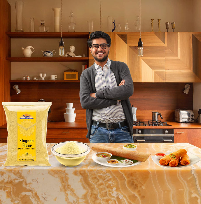 Rani Singoda Flour (Chetsnut Flour) 28oz (800g) ~ All Natural | Vegan | Gluten Friendly | NON-GMO | Kosher | Indian Origin