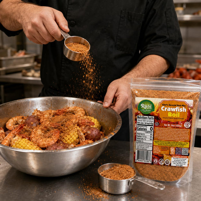 Rani Crawfish Boil (Extra Hot Crawfish, Shrimp & Crab Boil) 14oz (400g) ~ Gluten Free | NON-GMO | Kosher | Vegan | Product of USA
