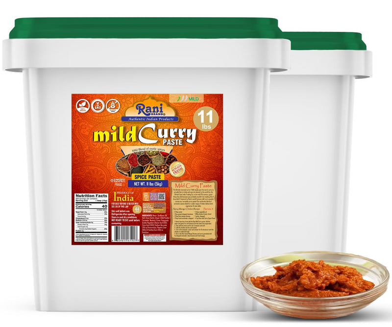 Rani Curry Paste MILD (Spice Paste) 176oz (11lbs) 5kg Bulk ~ No Colors | All Natural | NON-GMO | Kosher | Vegan | Gluten Free | Indian Origin