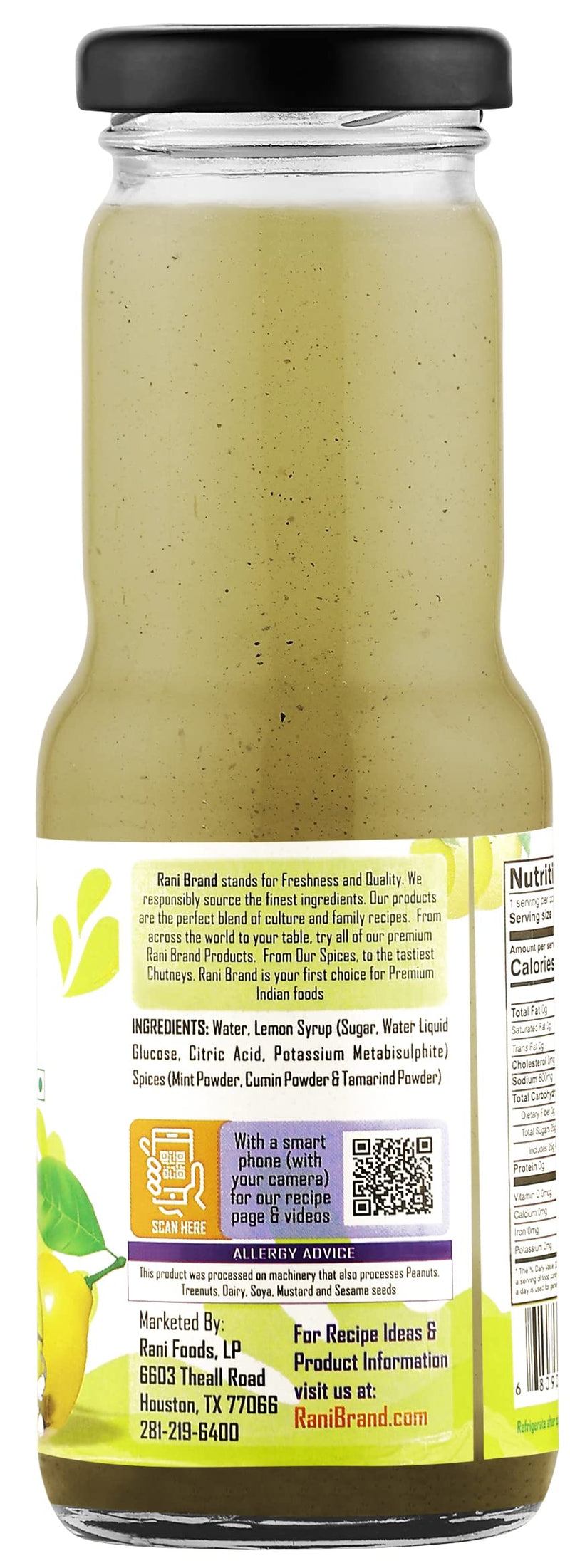 Rani Masala Lemonade 6.7 fl oz (200 ml) Glass Bottle, Pack of 2 ~ Indian Fruit Beverage | Vegan | Gluten Free | NON-GMO | Indian Origin
