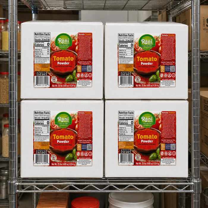 Rani Tomato Powder (Pure Dehydrated Tomato Base) 400oz (25lbs) 11.34kg Bulk Box ~ Gluten Free | NON-GMO | Kosher | Vegan | Sodium Free | Product of Israel