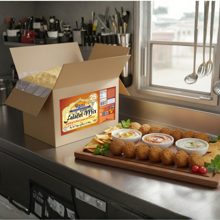 Rani Falafex Mix (Chickpeas & Spices Blend for Falafel) 400oz (25lbs) 11.36kg Bulk Box ~ Gluten Friendly | NON-GMO | Kosher | Product of USA