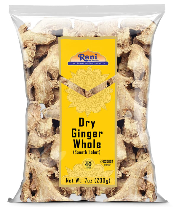 Rani Ginger (Adarak Sabut) Whole, Spice 7oz (200g) ~ All Natural | Vegan | Gluten Friendly | NON-GMO | Kosher | Indian Origin