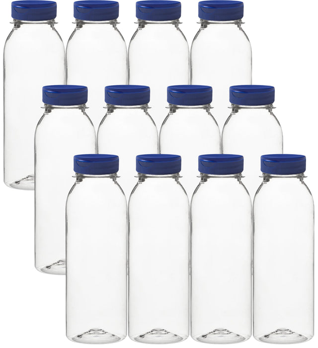 Rani Clear Plastic Bottles | 8oz PET Bottle with Flip-top Caps | BPA - FREE | Home & Commercial Use, Containers for Sauces, Condiments, Shampoo, Lotion, Sanitizer | Made in USA - Pack of 12