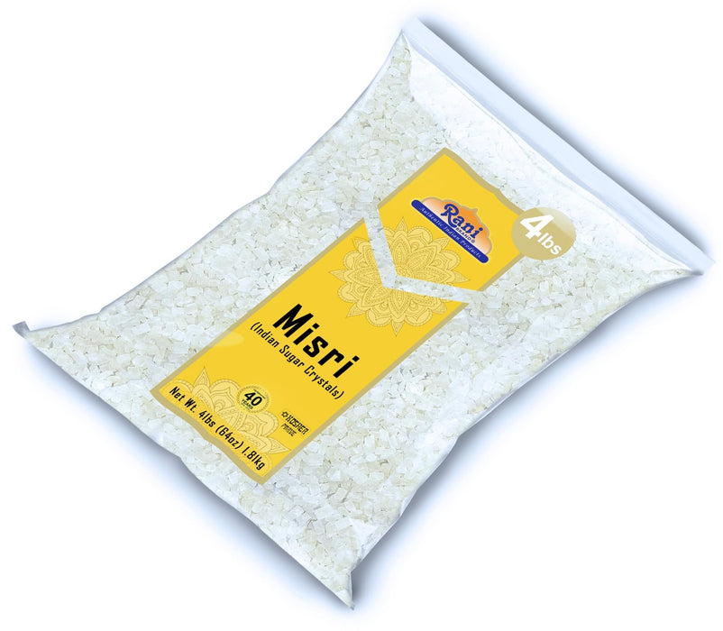 Rani Misri (India Sugar Crystals) 64oz (4lbs) 1.81kg ~ All Natural | Gluten Friendly | No Colors | Vegan | Kosher | Indian Origin