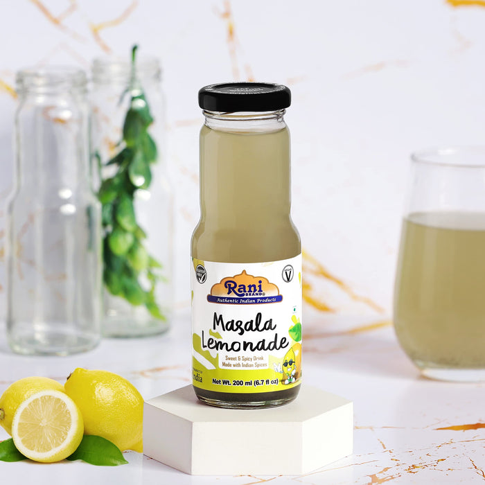 Rani Masala Lemonade 6.7 fl oz (200 ml) Glass Bottle, Pack of 6 ~ Indian Fruit Beverage | Vegan | Gluten Free | NON-GMO | Indian Origin