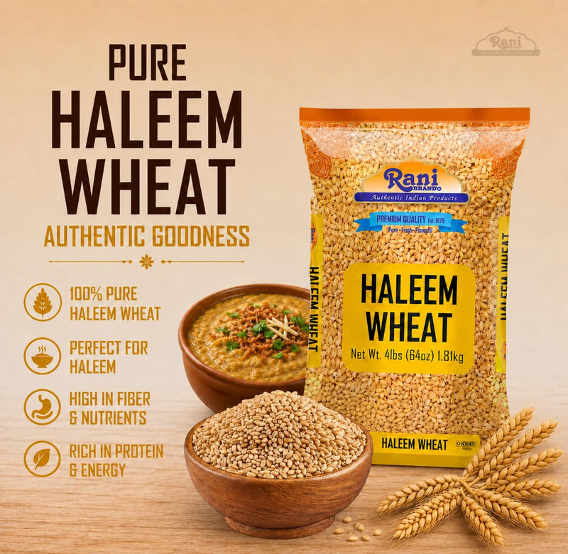 Rani Haleem Wheat 64oz (4lbs) 1.81kg Bulk ~ All Natural | Vegan | Gluten Friendly | NON-GMO | Kosher | Indian Origin