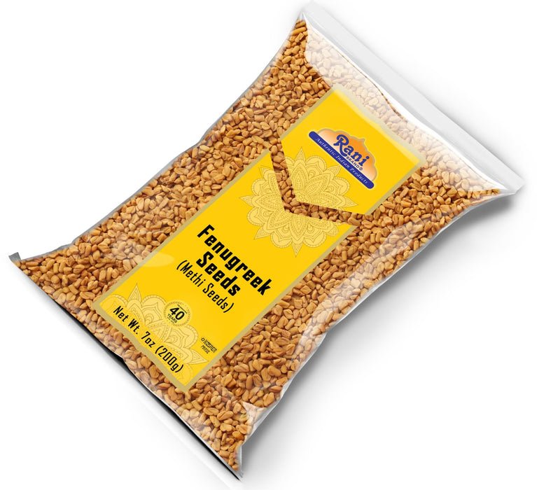 Rani Fenugreek (Methi) Seeds Whole 7oz (200g) Trigonella foenum graecum ~ All Natural | Vegan | Gluten Friendly | Non-GMO | Kosher | Indian Origin