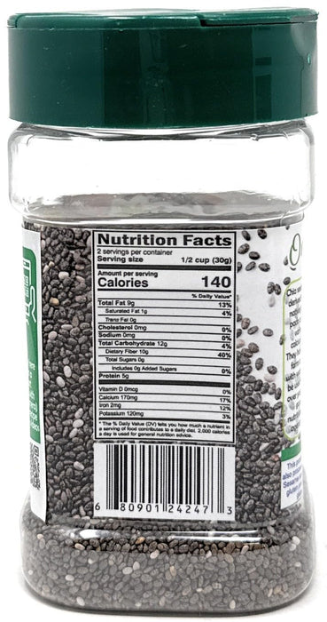 Rani Organic Chia Seeds 3oz (85g) PET Jar ~ All Natural | Vegan | Gluten Friendly | Non-GMO | Kosher | Indian Origin | USDA Certified Organic