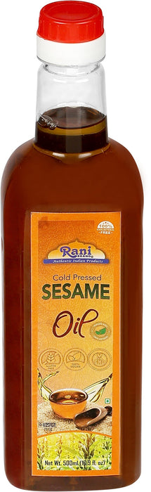 Rani Sesame Oil 16.9 Ounce (500ml) Cold Pressed | 100% Natural | NON-GMO | Kosher |  Vegan | Gluten Free