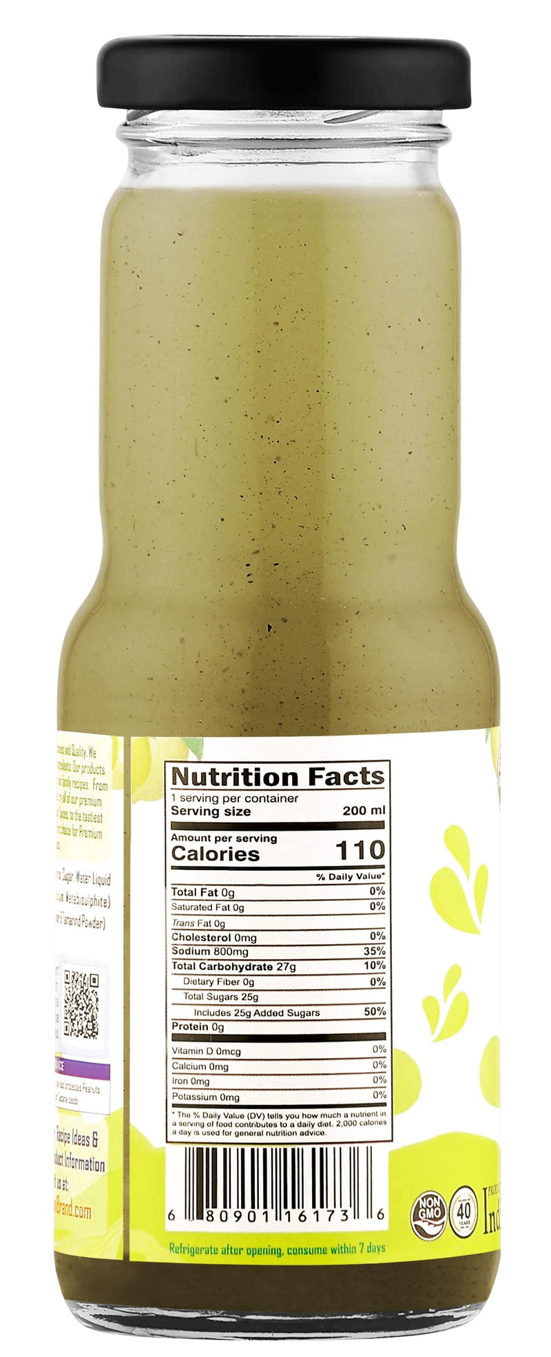 Rani Masala Lemonade 6.7 fl oz (200 ml) Glass Bottle, Pack of 2 ~ Indian Fruit Beverage | Vegan | Gluten Free | NON-GMO | Indian Origin