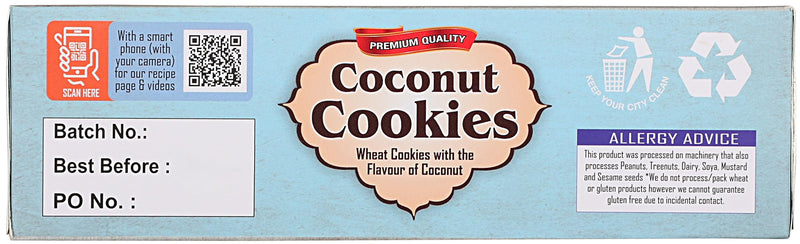 Rani Coconut Cookies (Wheat Cookies with the Flavor of Coconut) 14oz (400g) Pack of 3+1 FREE, Premium Quality Indian Cookies ~ Vegan | Non-GMO | Indian Origin