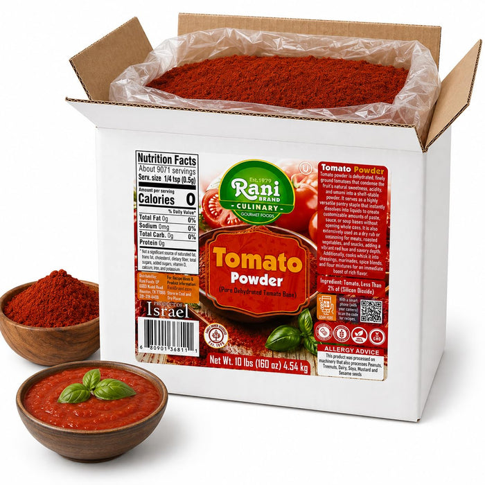 Rani Tomato Powder (Pure Dehydrated Tomato Base) 160oz (10lbs) 4.54kg Bulk Box ~ Gluten Free | NON-GMO | Kosher | Vegan | Sodium Free | Product of Israel