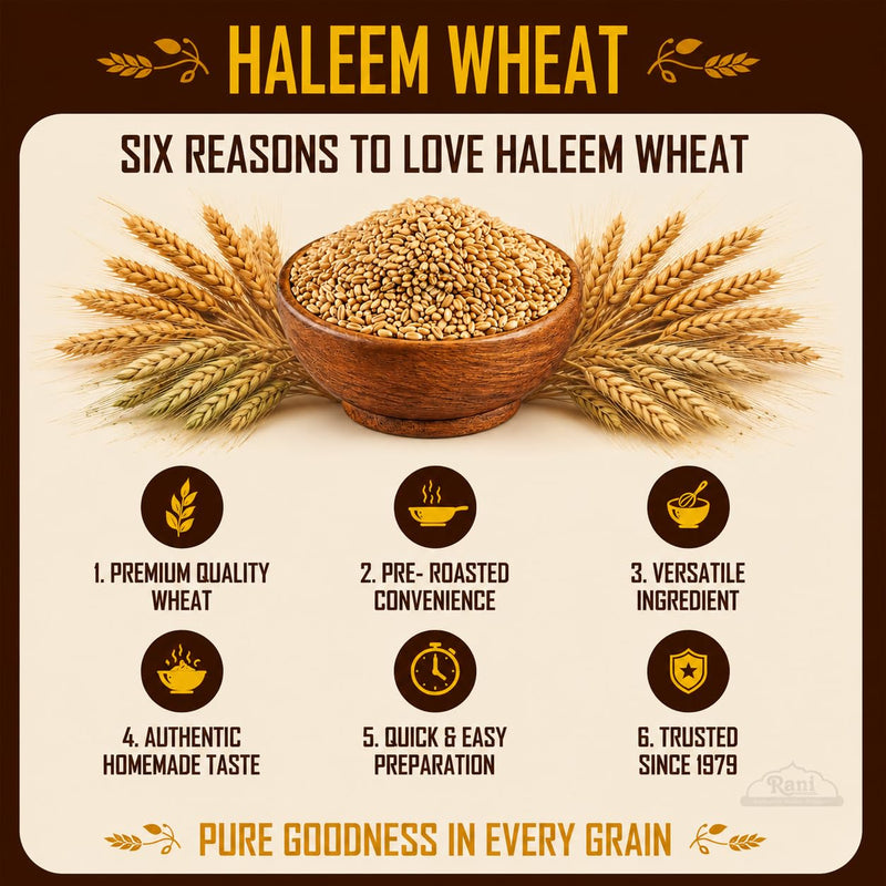 Rani Haleem Wheat 32oz (2lbs) 908g ~ All Natural | Vegan | Gluten Friendly | NON-GMO | Kosher | Indian Origin