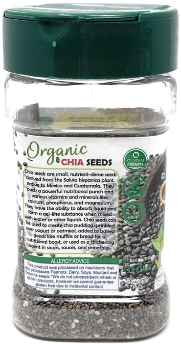 Rani Organic Chia Seeds 3oz (85g) PET Jar ~ All Natural | Vegan | Gluten Friendly | Non-GMO | Kosher | Indian Origin | USDA Certified Organic