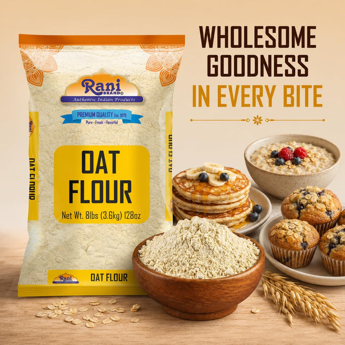 Rani Oat Flour 128oz (8lbs) 3.63kg Bulk ~ All Natural | Gluten Free | NON-GMO | Kosher | Vegan | Product of USA