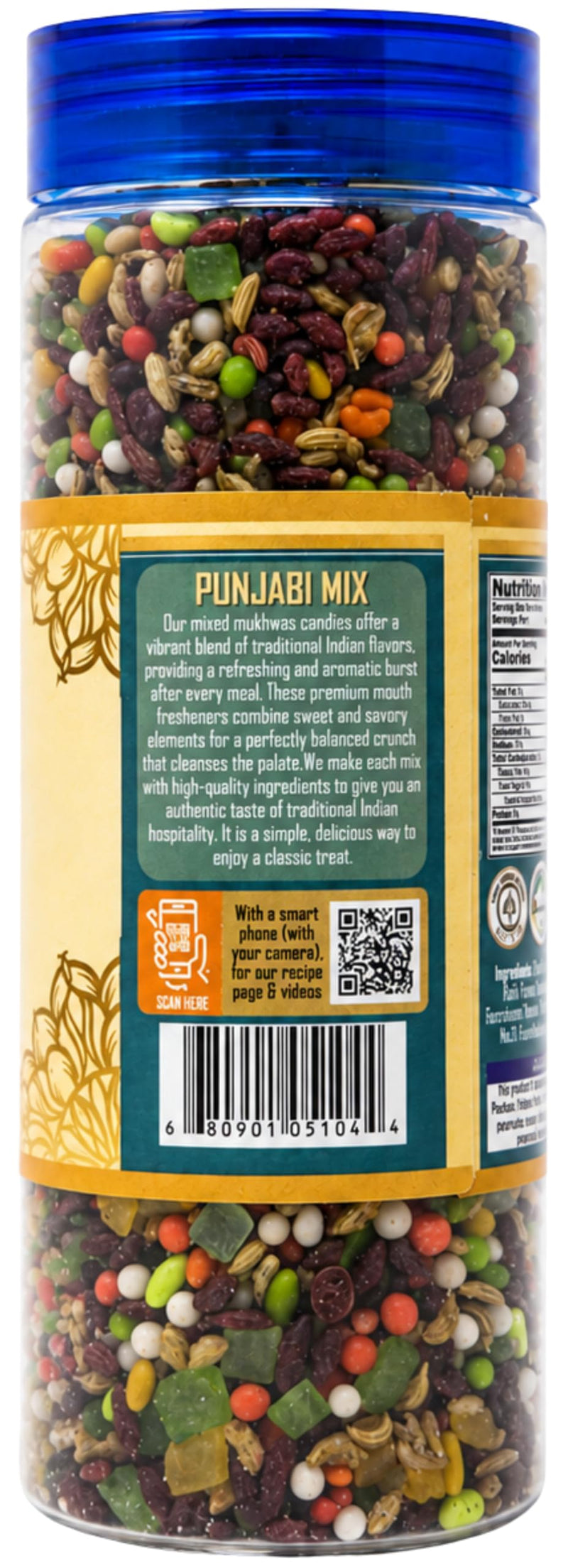 Rani Punjabi Mix (Premium Mouth Freshener) 7oz (200g) PET Jar, After meal Candy ~ Indian Tasty Treats | Vegan | Gluten Friendly | NON-GMO | Indian Origin