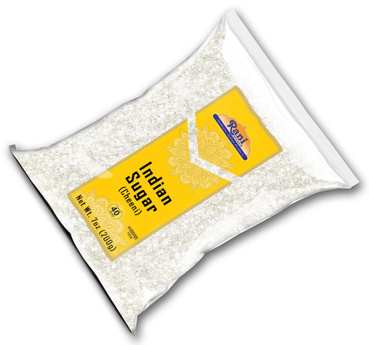 Rani Indian Sugar (Cheeni) 7oz (200g) ~ All Natural | Gluten Friendly | No Colors | Vegan | Indian Origin
