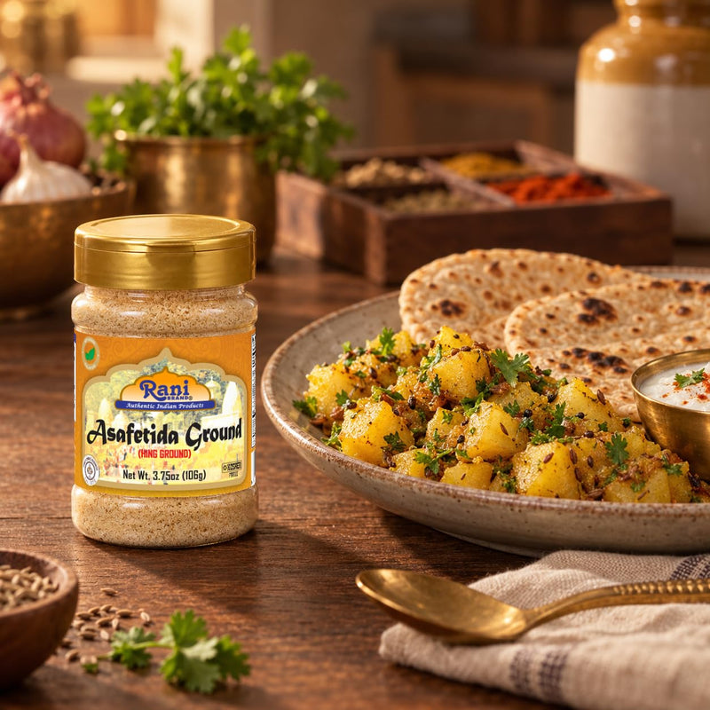 Rani Asafetida (Hing) Ground 3.75oz (106g) PET Jar ~ Natural | Salt Free | Vegan | NON-GMO | Kosher | Best for Onion Garlic Substitute