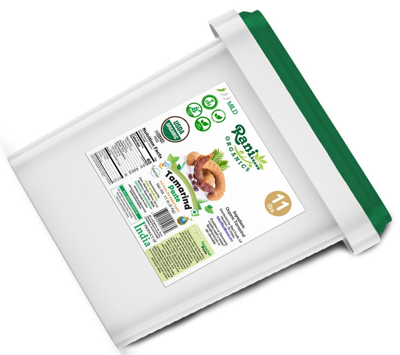 Rani Organic Tamarind Paste (Imli Paste) 176oz (11lbs) 5kg Bulk, No Sugar Added ~ All Natural | Vegan | Gluten Free | No Colors | NON-GMO | Kosher | Indian Origin | USDA Certified Organic