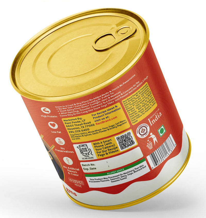 Rani Soya Tikka Peri-Peri 30oz (1.875lbs) 850g Ready for Cook ~ Easy Open Lid | All Natural | Vegan | No Colors | NON-GMO | Kosher | Indian Origin | Soy Based Meat Substitute