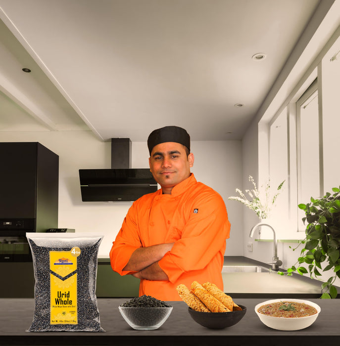 Rani Urid/Urad Whole Black (Matpe Beans with Skin) Indian Lentils 64oz (4lbs) 1.81kg Bulk~ All Natural | Gluten Friendly | NON-GMO | Kosher | Vegan | Indian Origin