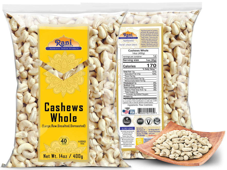 Rani Cashews Whole {5 Sizes Available}