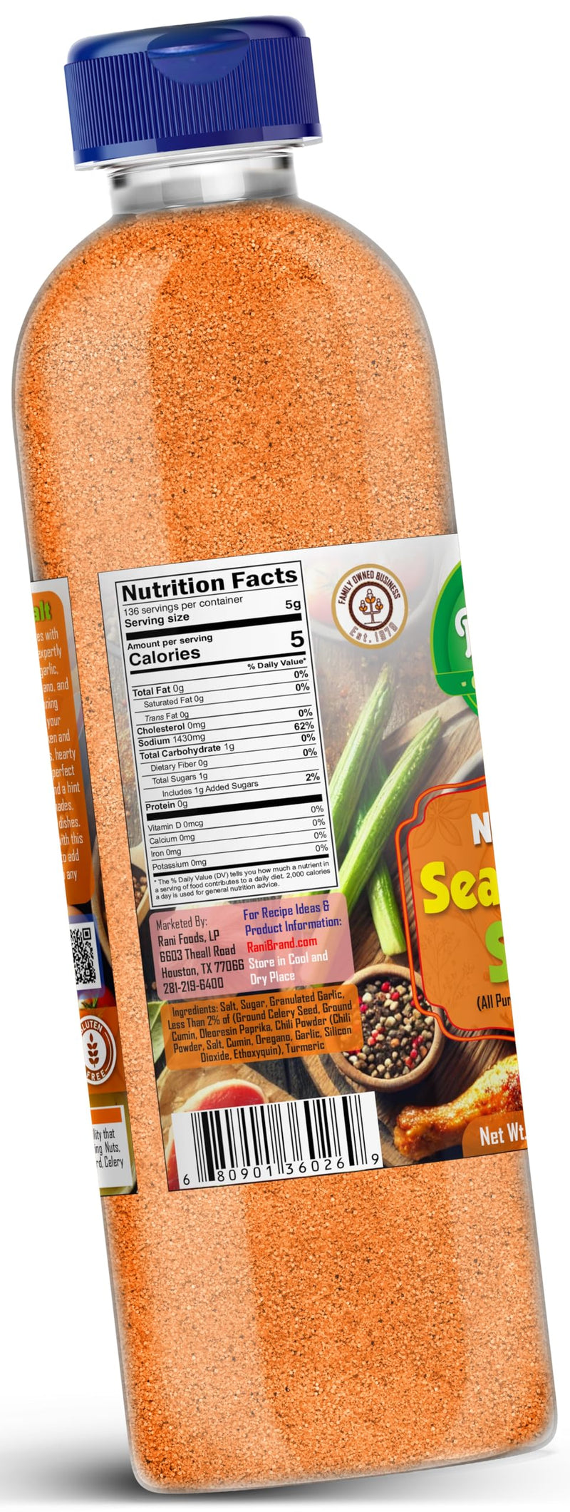 Rani No MSG Seasoning Salt (All Purpose Seasoning Salt) 24oz (1.5lbs) 680g PET Jar ~ All Natural | Gluten Friendly | NON-GMO | Kosher | Vegan | Product of USA