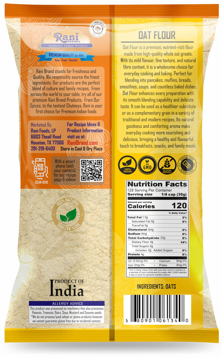 Rani Oat Flour 128oz (8lbs) 3.63kg Bulk ~ All Natural | Gluten Free | NON-GMO | Kosher | Vegan | Product of USA