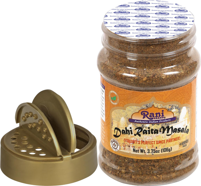 Rani Dahi Raita Masala (Yogurt's Perfect Spice Partner) 3.75oz (106g) PET Jar ~ Shaker Top | All Natural | Vegan | Gluten Friendly | NON-GMO | Indian Origin
