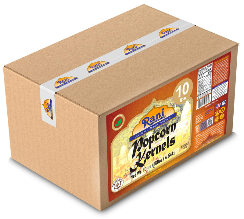 Rani Popcorn Kernels 160oz (10lbs) 4.54kg Bulk Box, Perfect for Stovetop, Microwave & Popcorn Machines ~ All Natural | Gluten Friendly | Vegan | NON-GMO | Kosher | Product of USA