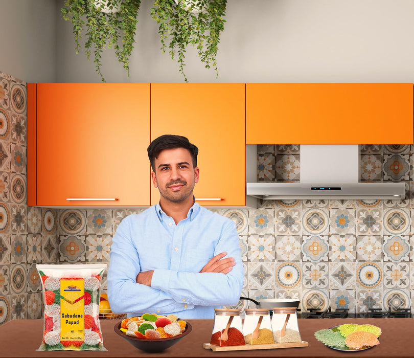 Rani Sabudana (Sago) Papad with Colors 14oz (400g) ~ Vegan | Gluten Friendly | NON-GMO | Indian Origin