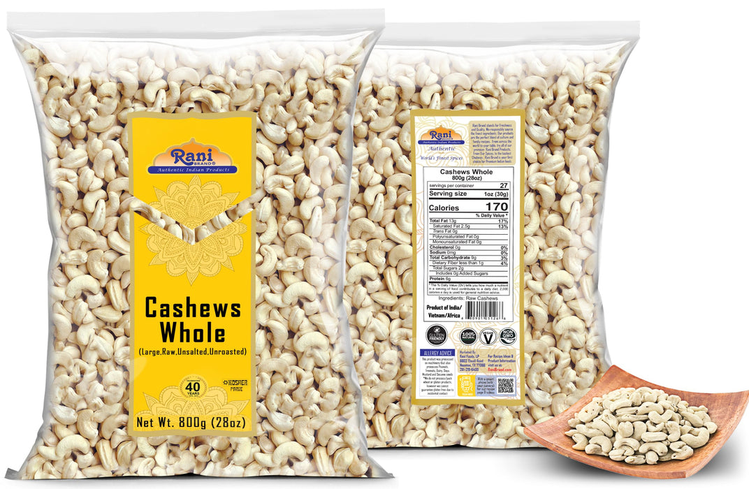 Rani Cashews Whole {5 Sizes Available}