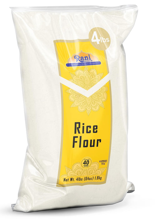Rani Rice (White) Flour 64oz (4lbs) 1.81kg ~ All Natural | Gluten Friendly | Vegan | NON-GMO | Kosher | Indian Origin