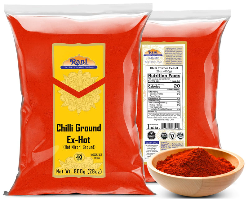 Rani Extra Hot Chilli Powder Indian Spice 28oz (800g) ~ All Natural | Salt-Free | Vegan | No Colors | Gluten Friendly | NON-GMO | Kosher