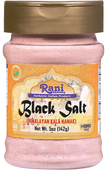 Rani Black Salt Powder (Kala Namak) Mineral 5oz (142g) PET Jar, Pack of 12 ~ Unrefined, Pure and Natural | Vegan | Gluten Friendly | Non-GMO | Kosher | Indian Origin | Perfect for Tofu Scramble