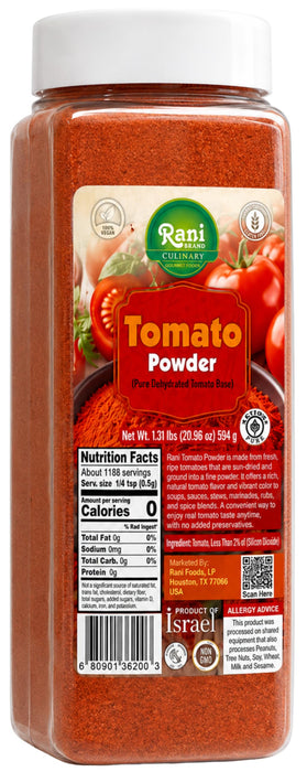 Rani Tomato Powder (Pure Dehydrated Tomato Base) 20.96oz (1.31lbs) 594g ~ Gluten Free | NON-GMO | Kosher | Vegan | Sodium Free | Product of Israel