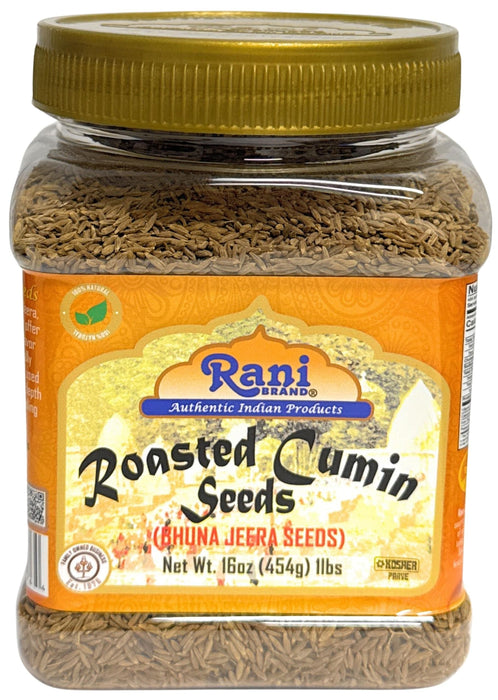 Rani Roasted Cumin Seeds Whole (Bhuna Jeera Seeds) Spice 16oz (1lb) 454g PET Jar ~ All Natural | Gluten Friendly | NON-GMO | Kosher | Vegan | Indian Origin