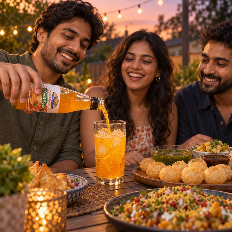 Rani Orange Goli Soda 6.7 fl oz (200 ml) Glass Bottle with Marble Seal, Pack of 2 ~ Vegan | Gluten Free | Non-GMO | Indian Origin