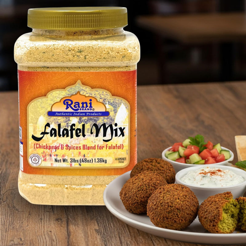 Rani Falafel Mix (Chickpeas & Spices Blend for Falafel) 48oz (3lbs) 1.36kg PET Jar ~ All Natural | Gluten Friendly | NON-GMO | Kosher | Indian Origin