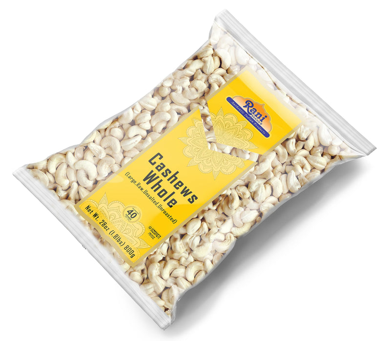 Rani Raw Cashews Whole (uncooked, unsalted) 28oz (800g) ~ All Natural, No Preservatives | Vegan | NON-GMO | Kosher | Gluten Friendly