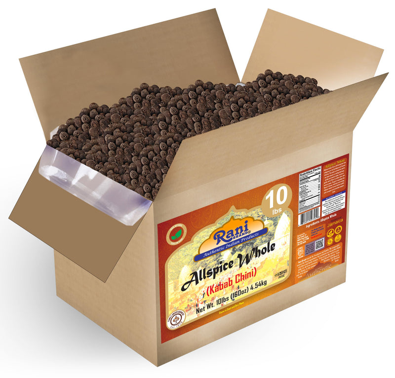 Rani Allspice (Kabab Chini) Whole Spice 160oz (10lbs) 4.54kg Bulk Box ~ All Natural | Vegan | Gluten Friendly | NON-GMO | Kosher | Product of Jamaica