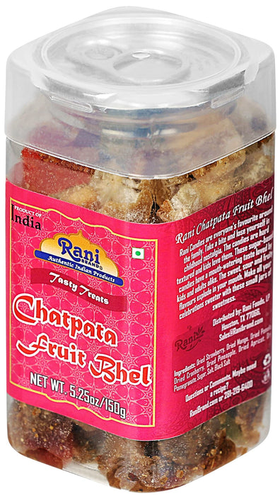 Rani Chatpata Fruit Bhel 5.25oz (150g) Vacuum Sealed, Easy Open Top, Resealable Container ~ Indian Tasty Treats | Vegan | Gluten Friendly | NON-GMO | Indian Origin