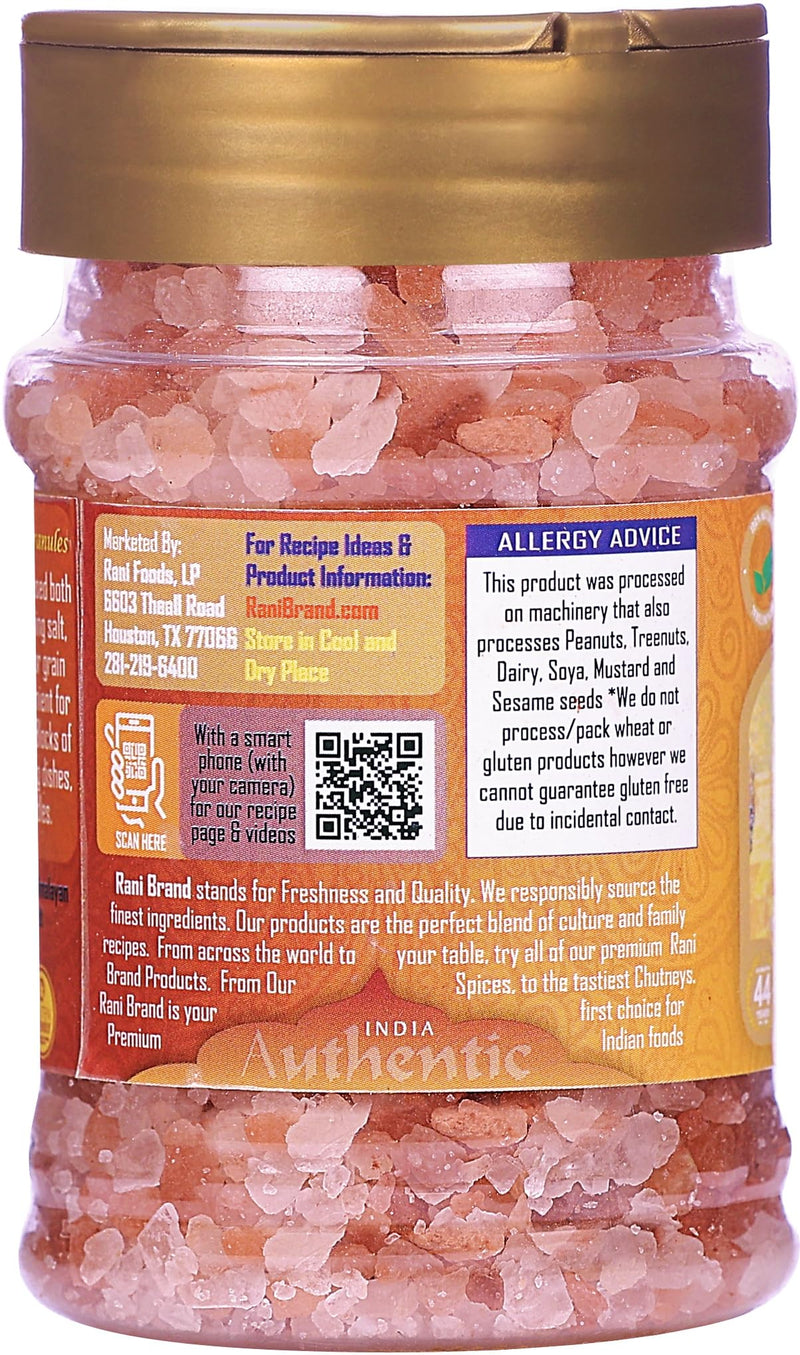 Rani Himalayan Pink Salt Granules (84 Essential Trace Minerals) 7oz (200g) PET Jar ~ All Natural | Vegan | Gluten Friendly | NON-GMO | Kosher | Indian Origin